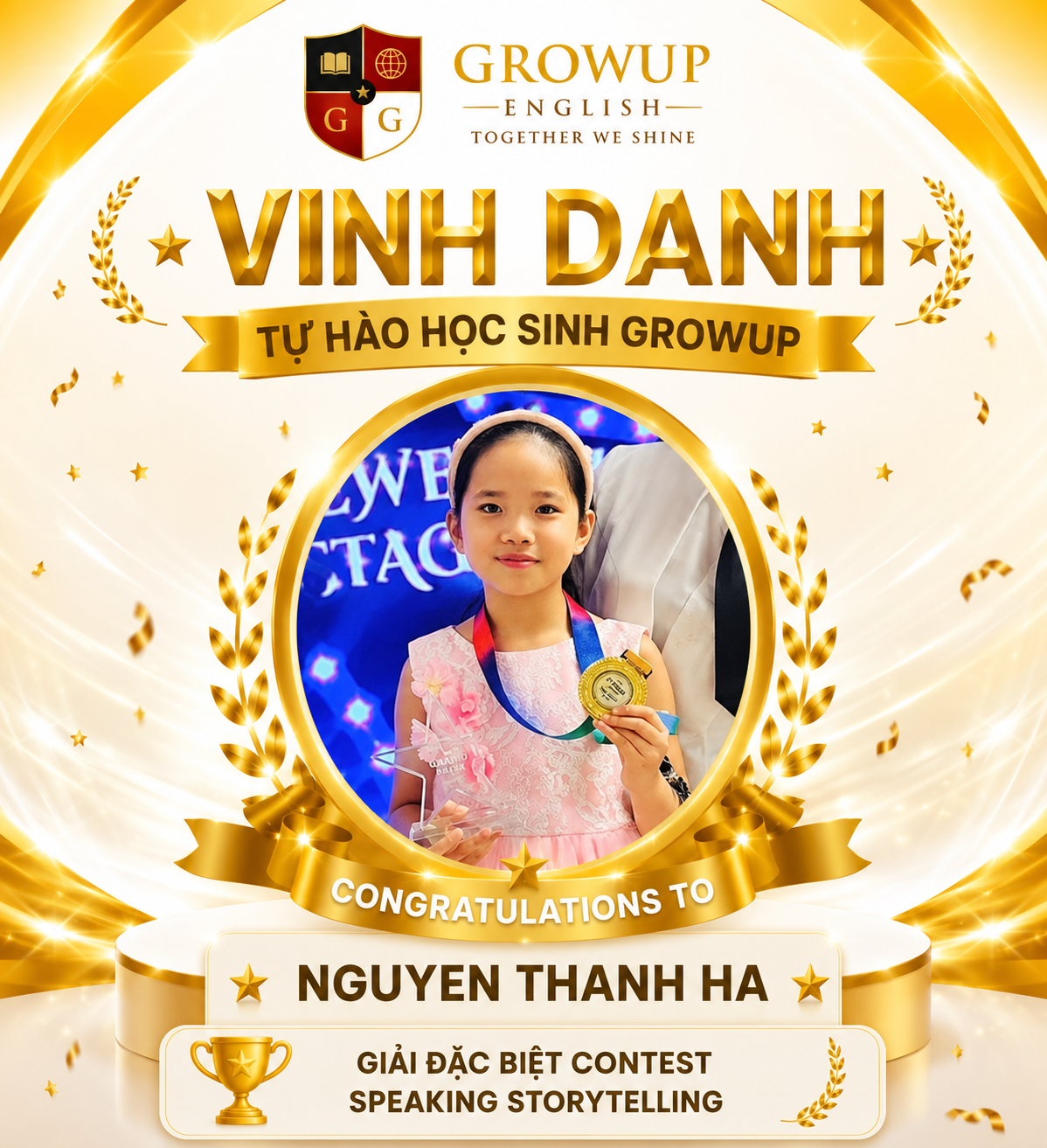 VINH DANH HỌC SINH ĐẠT GIẢI ĐẶC BIỆT CUỘC THI SPEAKING STORYTELLING MÙA 6